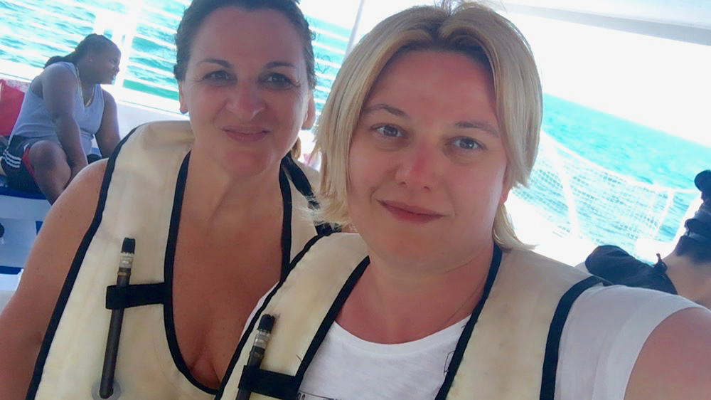 Due viaggiatrici: Moira e Raffaella pronte per lo Snorkeling