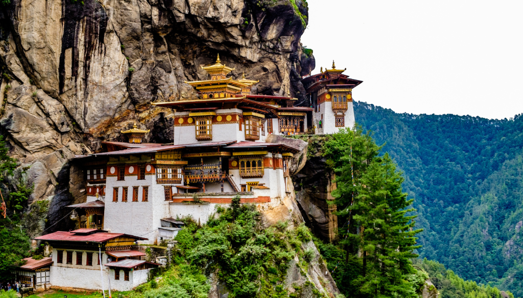 veduta montana del bhutan